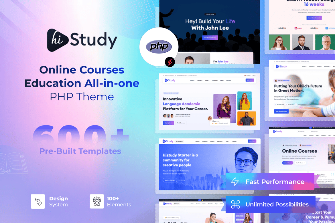 HiStudy - Template Website Pendidikan dan Kursus Online yang Menakjubkan