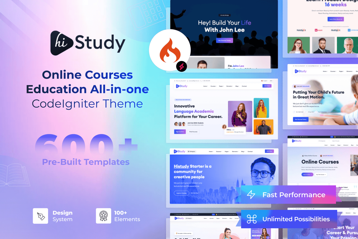Template Website HiStudy: Tema CodeIgniter untuk Kursus Online yang Menarik