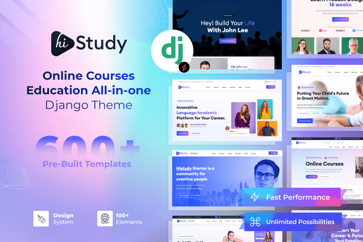 Template Website HiStudy: Solusi LMS Terbaik untuk Kursus Online dan Pendidikan