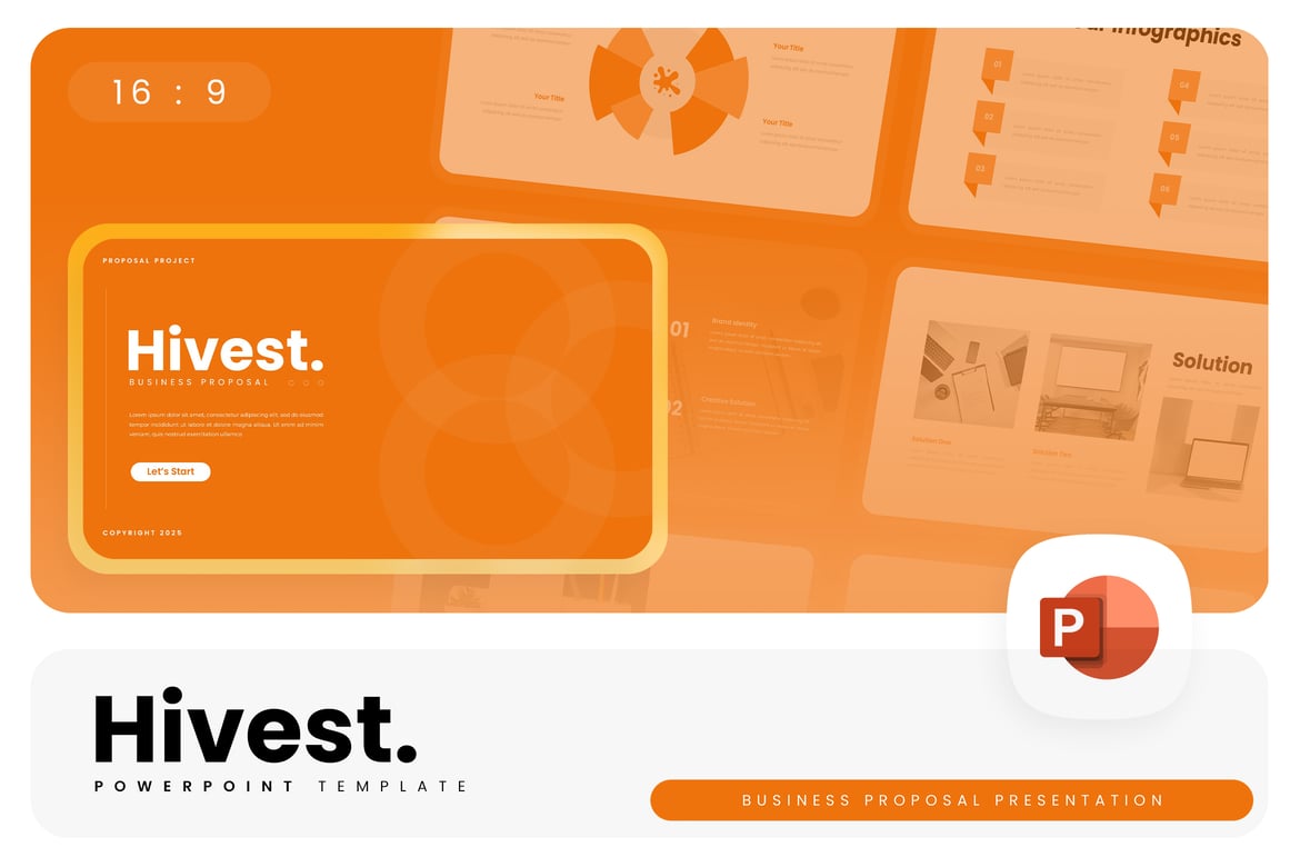 Hivest – Template PowerPoint Proposal Bisnis yang Menarik