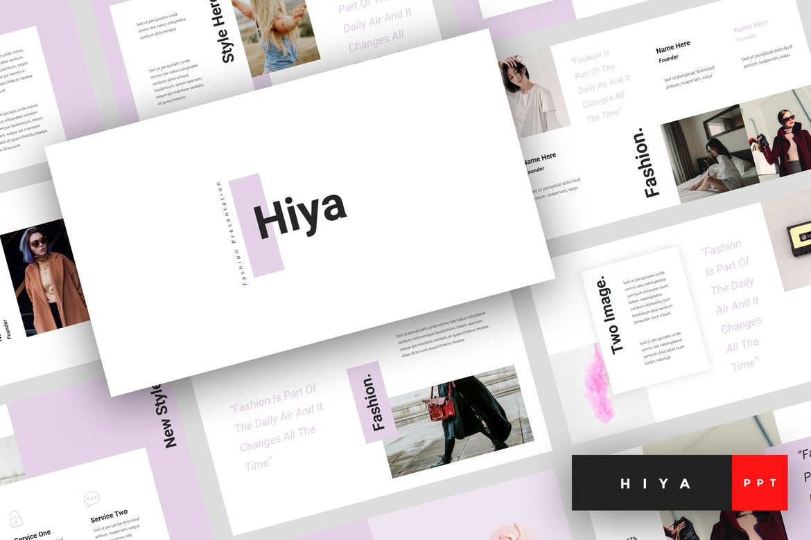 Hiya - Template PowerPoint Fashion yang Elegan dan Modern