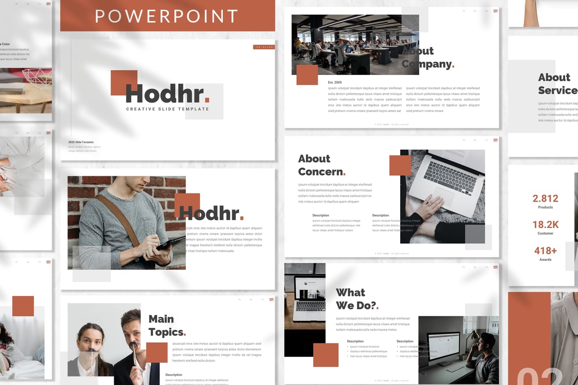 Hodhr. - Template Powerpoint Kreatif dan Modern