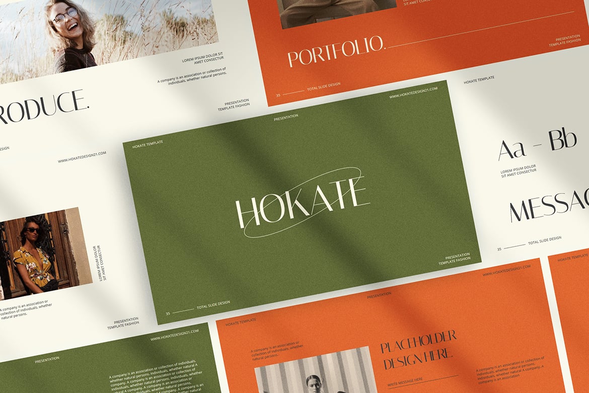 Hokate - Template Presentasi PowerPoint Minimalis dan Modern