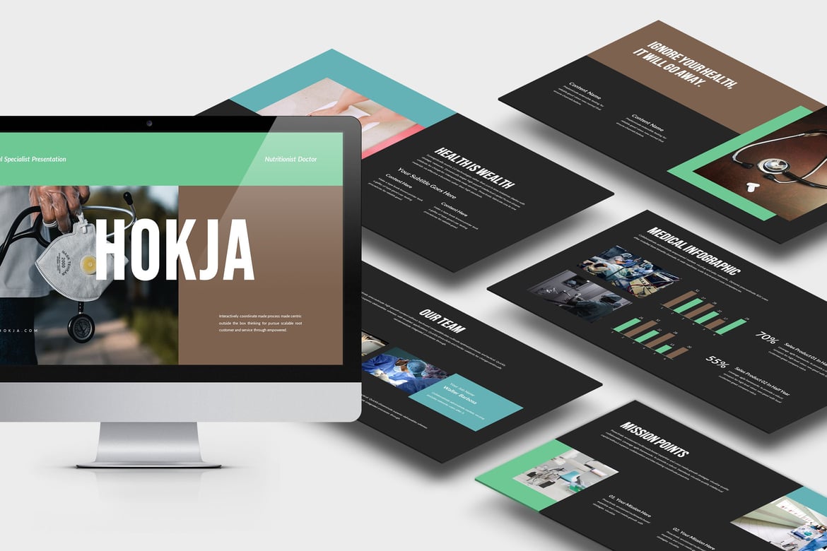 Template Presentasi Medis Hokja: Powerpoint Profesional untuk Spesialis Kesehatan