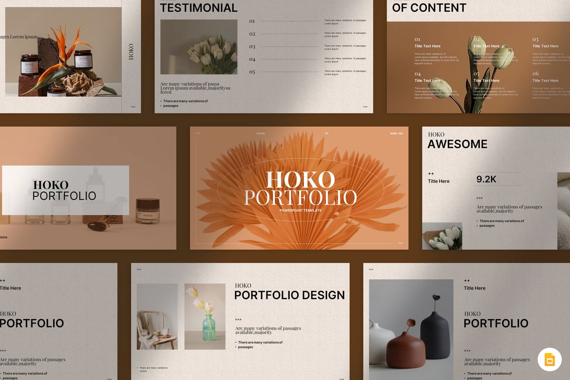 Template Presentasi PowerPoint Hoko yang Elegan dan Profesional