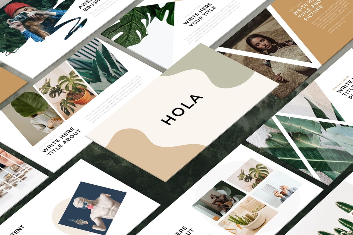 HOLA - Template Powerpoint Minimalis yang Elegan