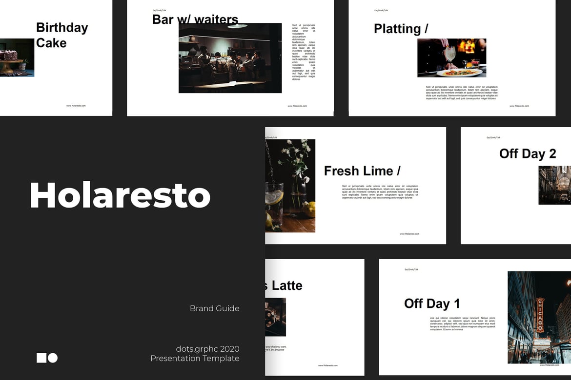 Holaresto - Template PowerPoint Modern dan Elegan