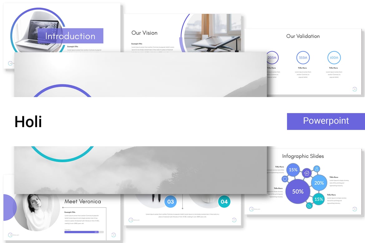 Template Presentasi Powerpoint HOLI yang Profesional dan Menarik