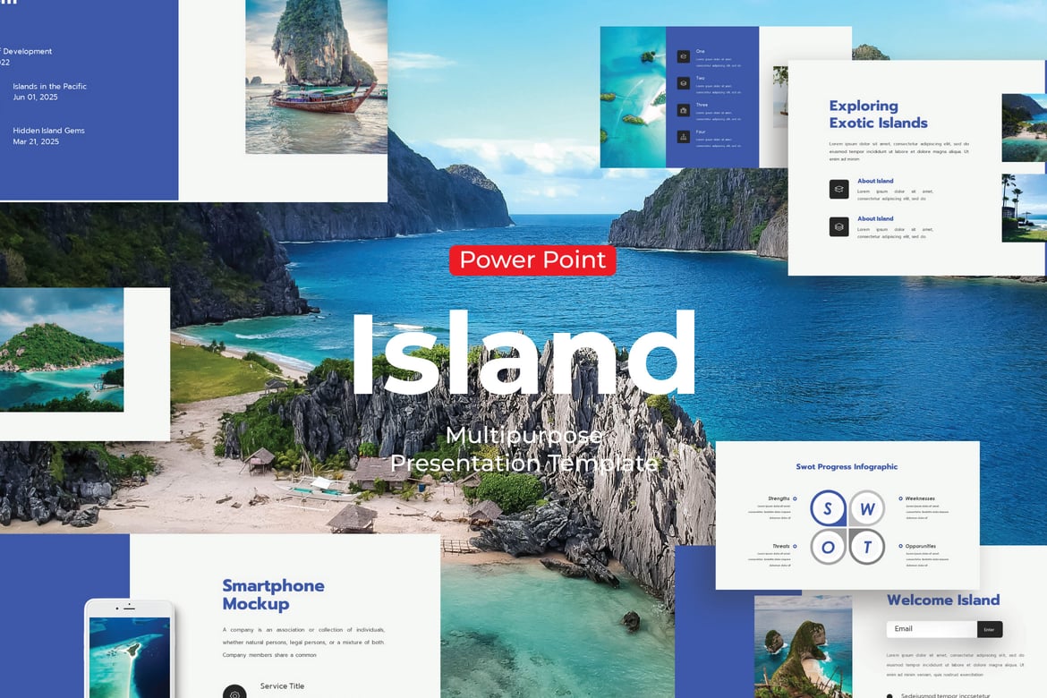 Template PowerPoint Liburan yang Serbaguna
