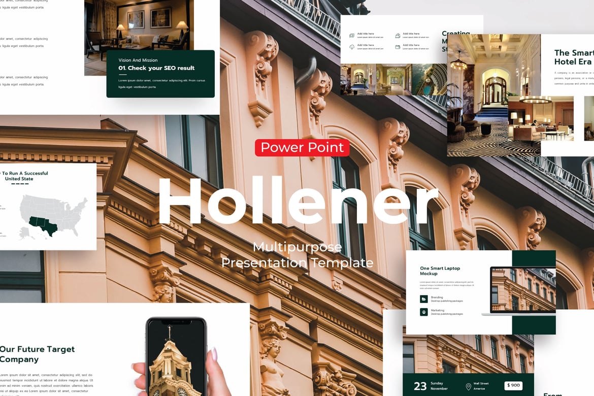 Hollener - Template Presentasi PowerPoint Serbaguna