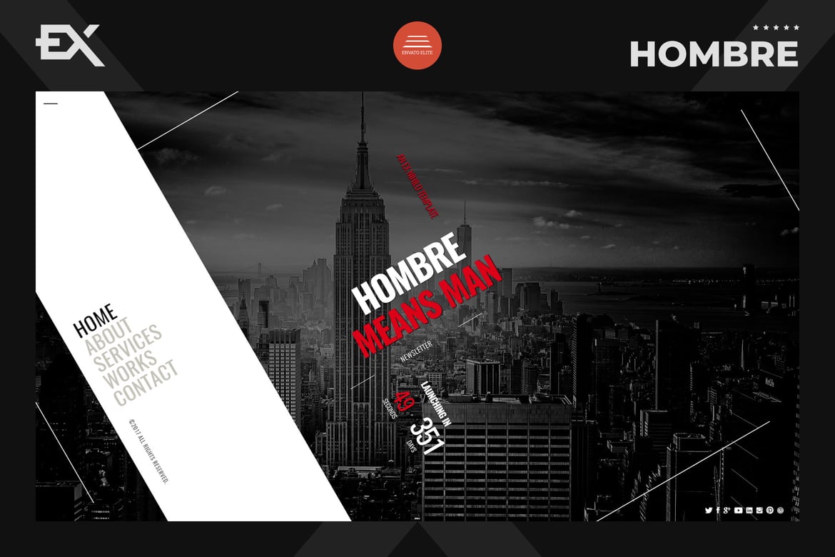 Hombre - Template Website Responsif untuk Halaman 'Coming Soon'