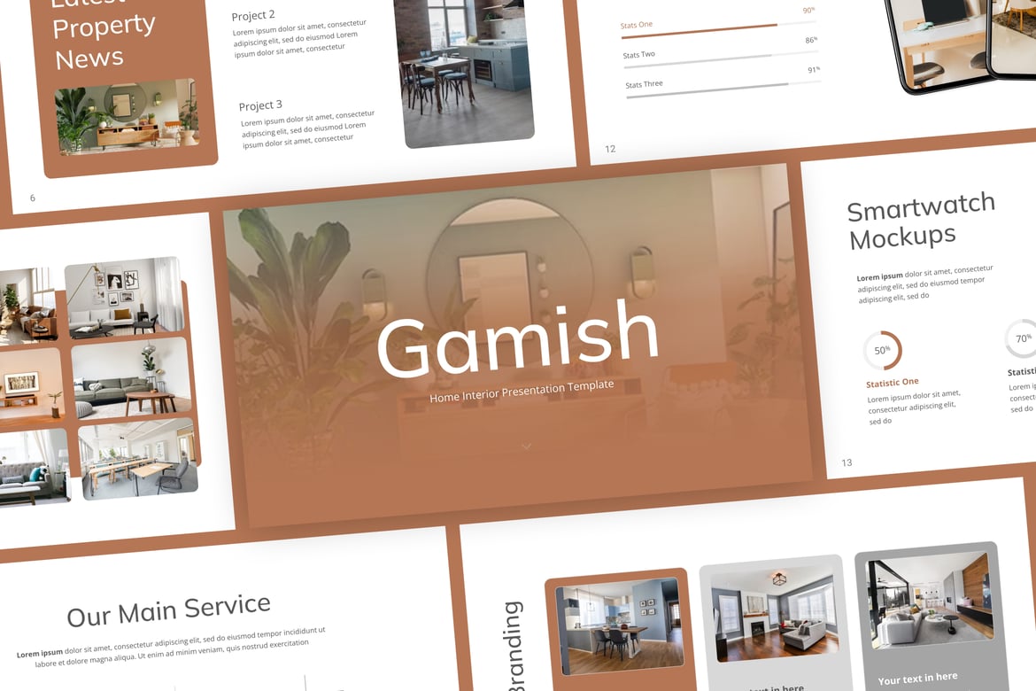 Template PowerPoint Estetika Interior Rumah yang Menawan