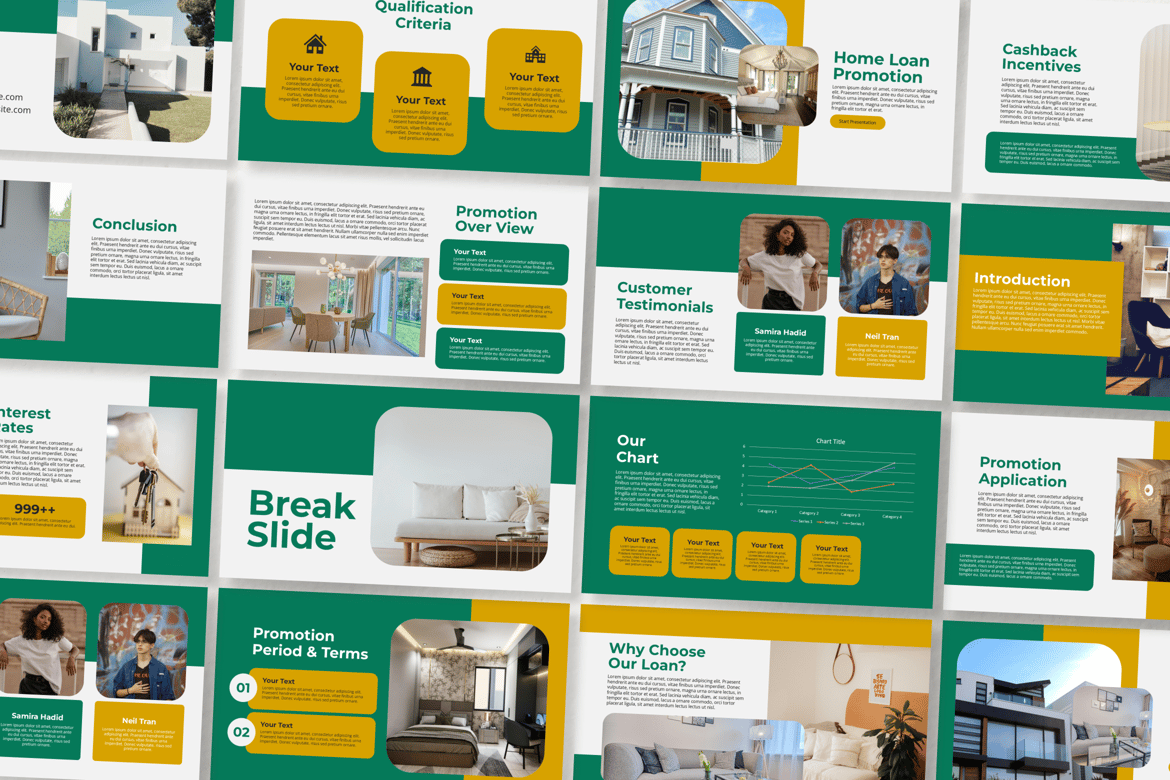 Template Presentasi PowerPoint untuk Pinjaman Rumah yang Profesional dan Menarik