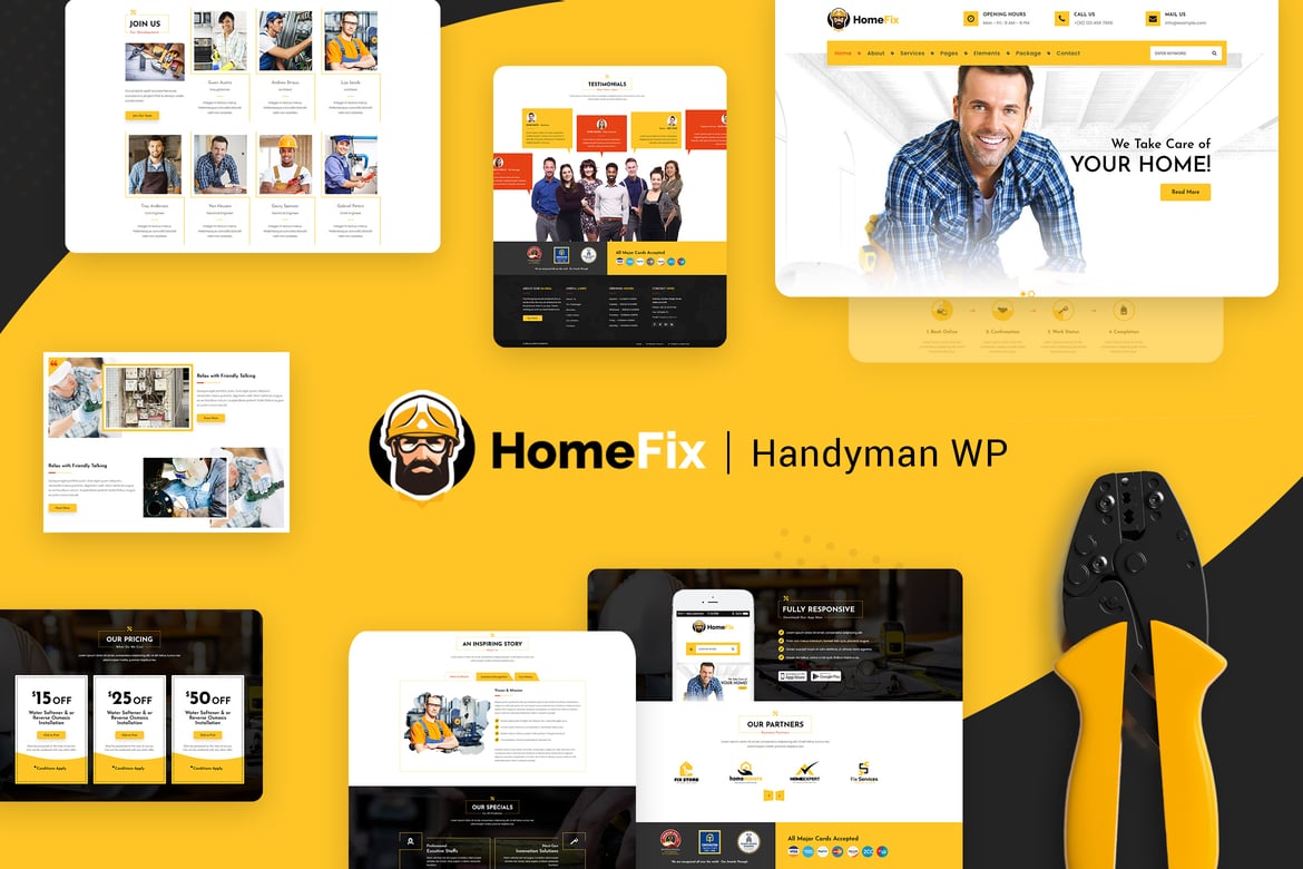 HomeFix - Tema WordPress Handyman dan Pemeliharaan yang Modern
