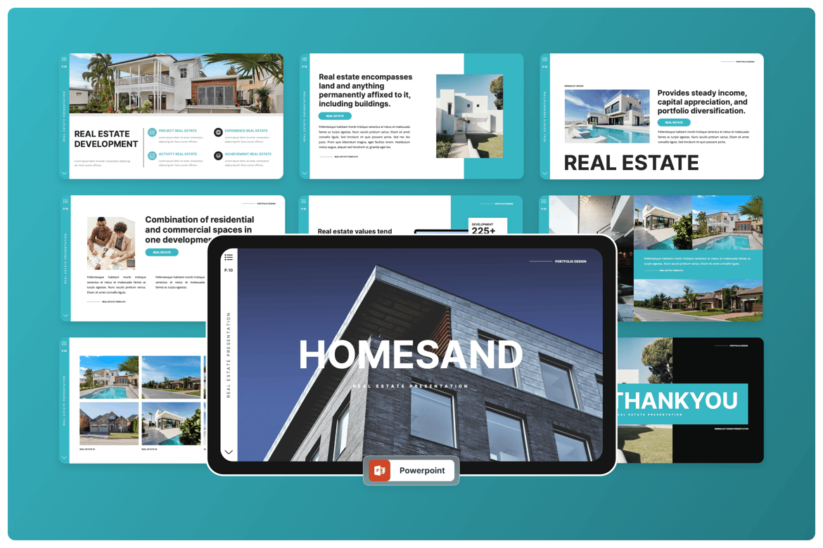 Homesand - Template Presentasi Real Estate yang Menarik