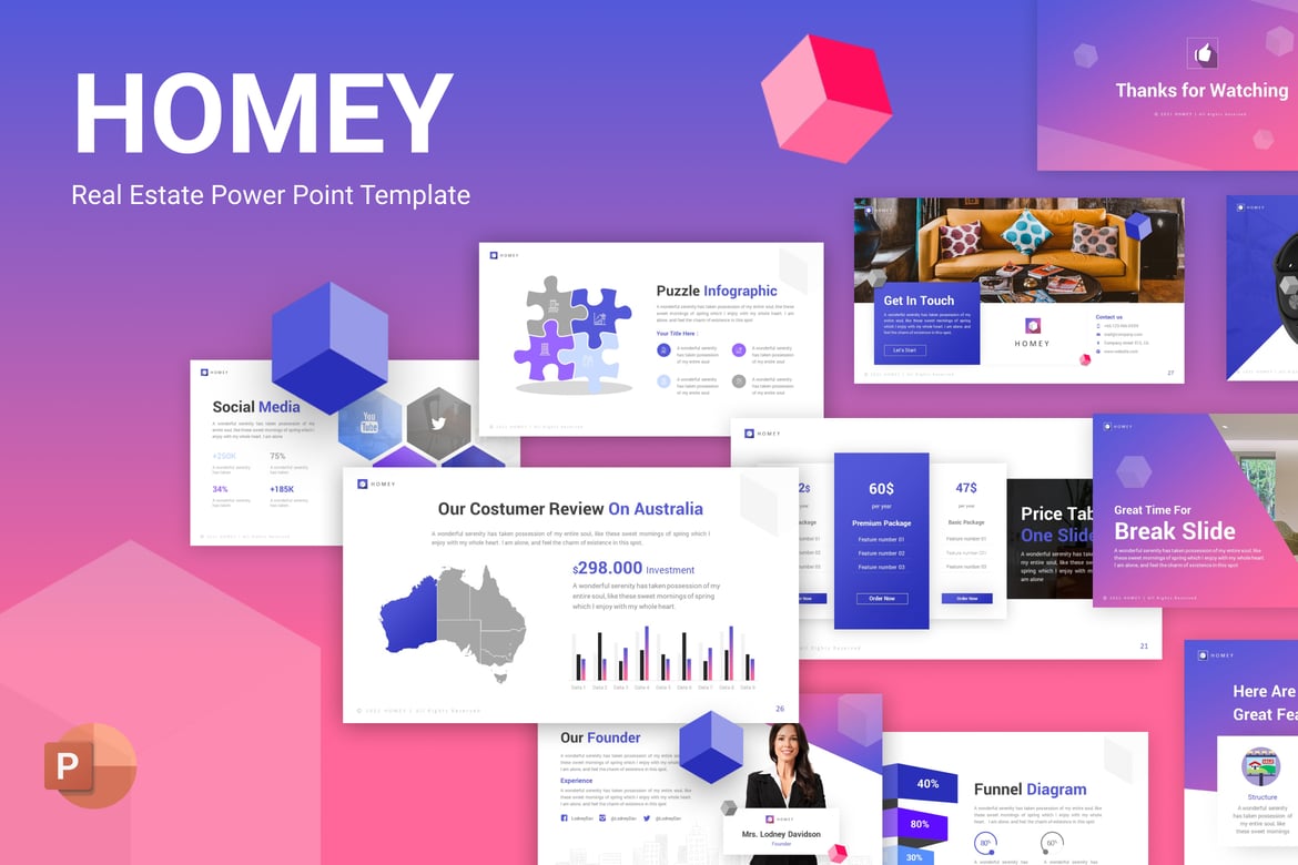 Template PowerPoint Real Estate yang Menarik dan Fungsional