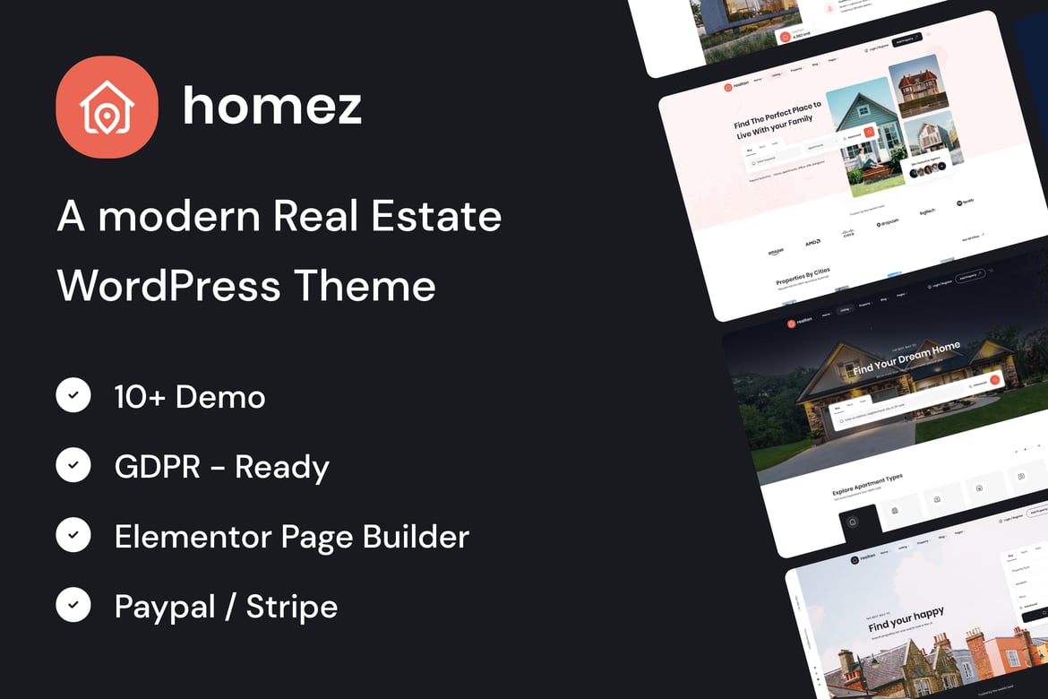 Homez – Tema WordPress Real Estate Terbaik untuk Bisnis Properti Anda