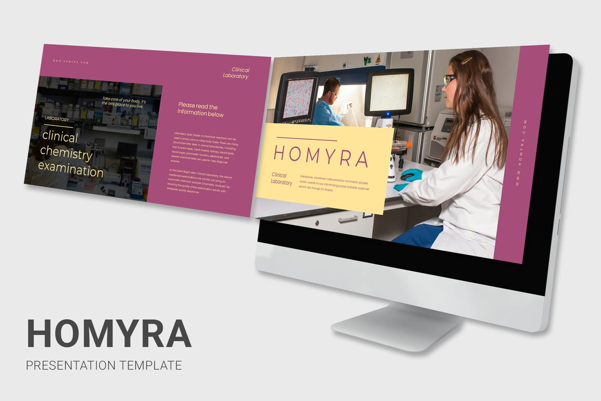 Homyra - Template Presentasi Laboratorium Klinis yang Modern