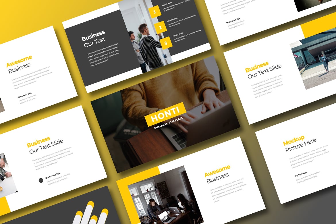 Template Presentasi PowerPoint Kreatif Honti yang Stylish dan Fleksibel