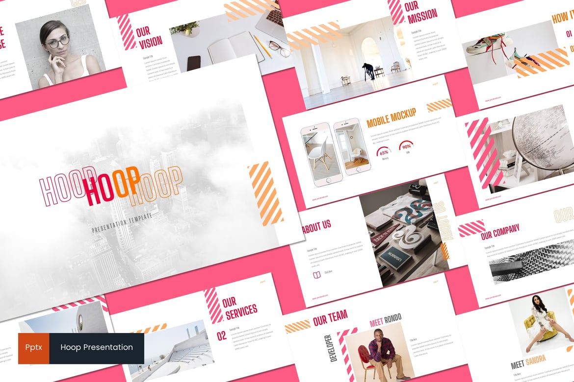 Template Presentasi Hoop - Desain Powerpoint Minimalis dan Kreatif
