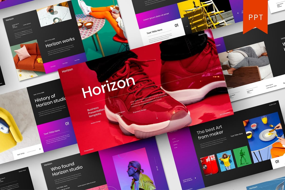 Template Presentasi Bisnis Horizon – PowerPoint yang Menarik