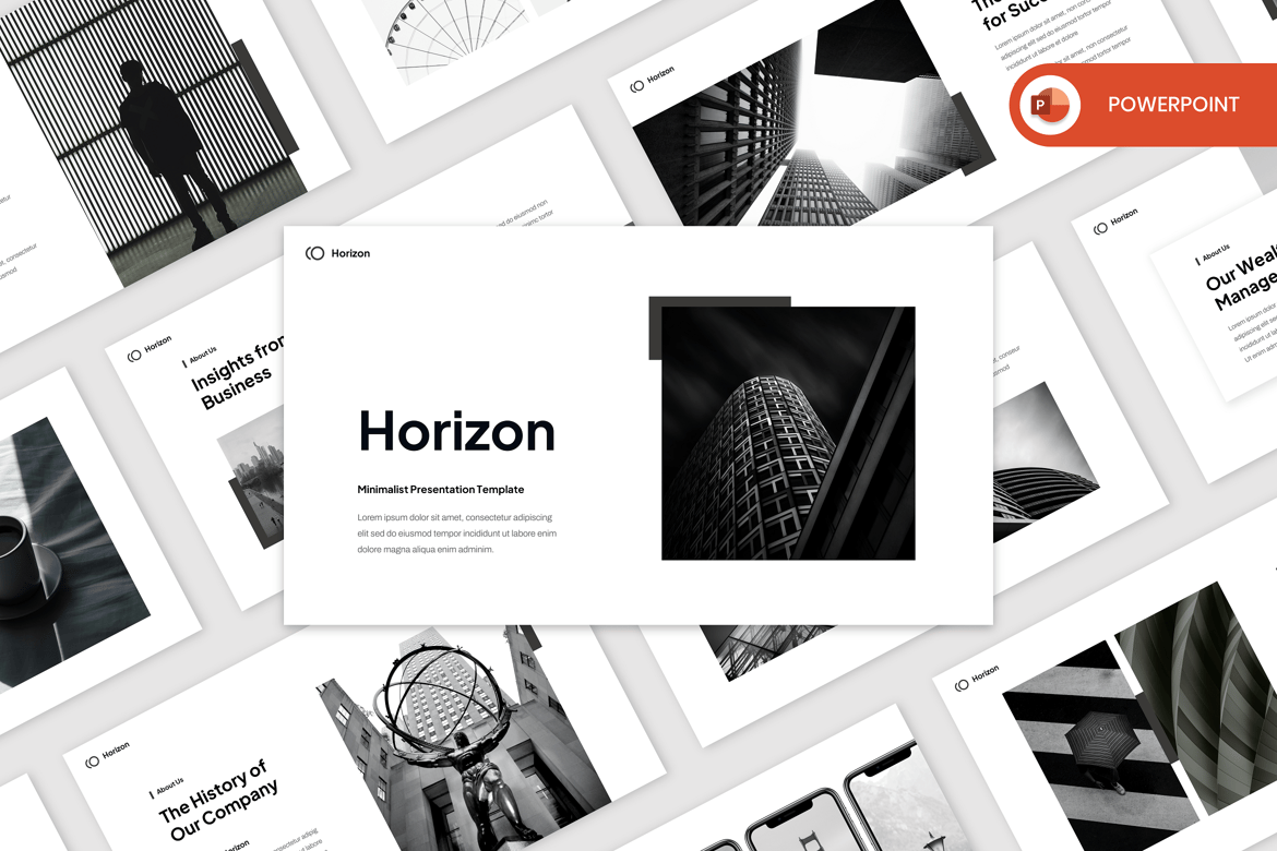 Horizon - Template PowerPoint Minimalis yang Elegan
