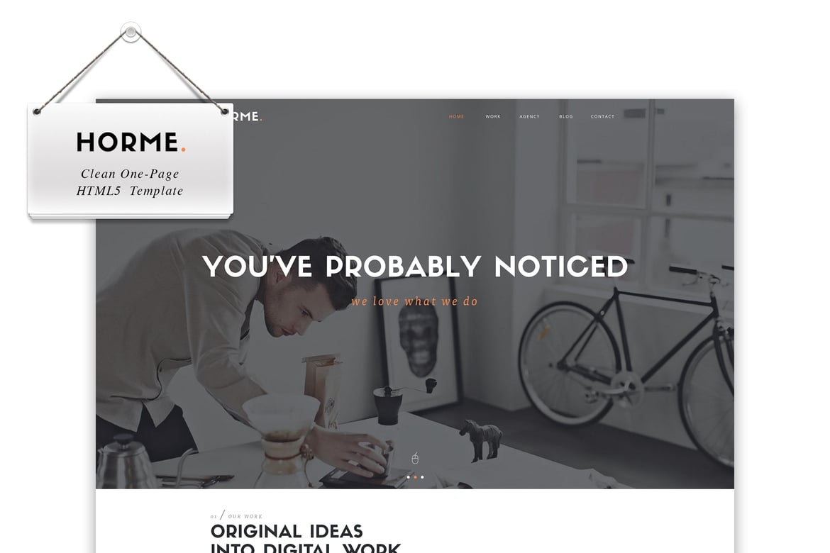 Horme - Template Website HTML5 Satu Halaman yang Elegan dan Responsif