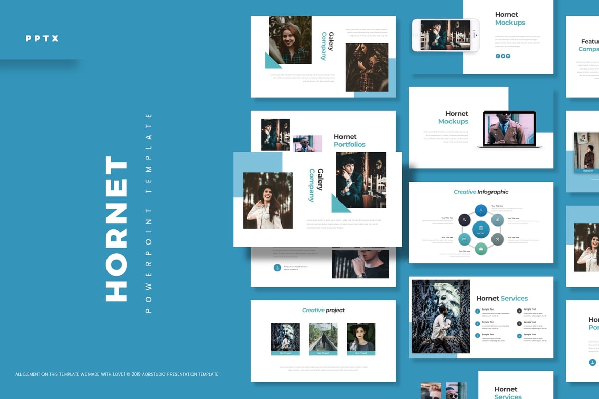 Hornet - Template Powerpoint Serbaguna yang Menarik