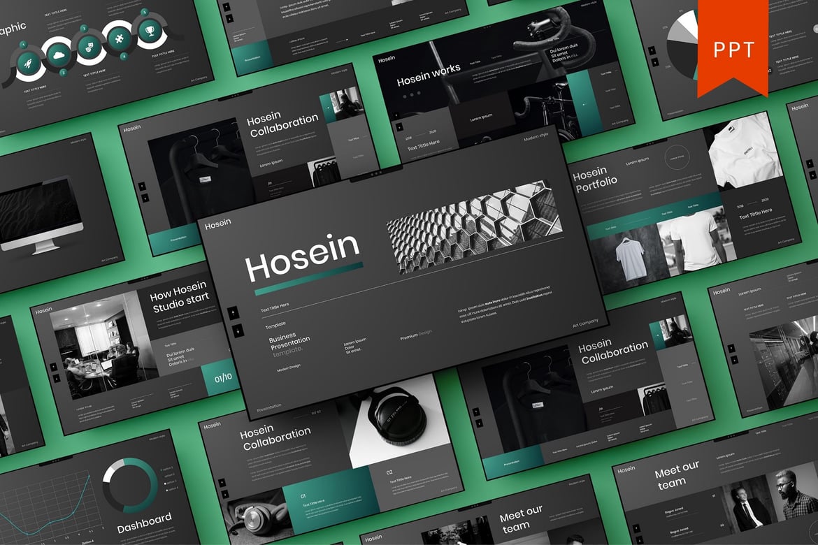 Hosein – Template Presentasi PowerPoint Profesional