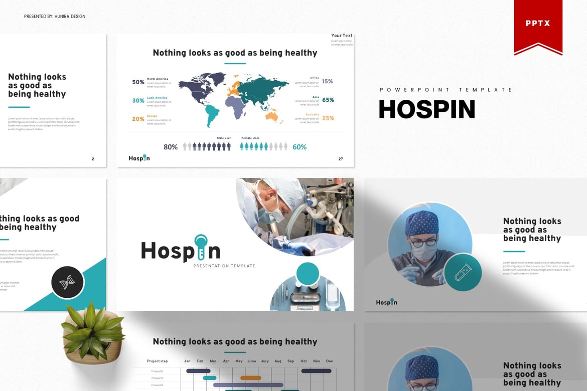 Hospin | Template Presentasi PowerPoint Profesional