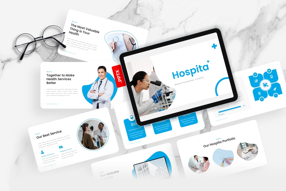 Template PowerPoint Medis Hospita – Solusi Presentasi Profesional