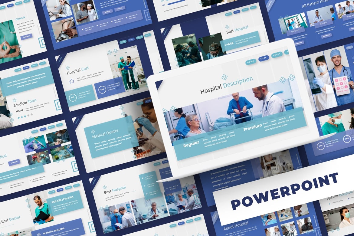 Template PowerPoint Rumah Sakit yang Menarik dan Profesional