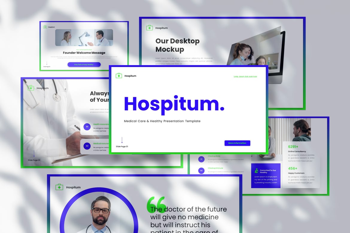 Template Presentasi Medis Hospitum yang Menarik dan Profesional