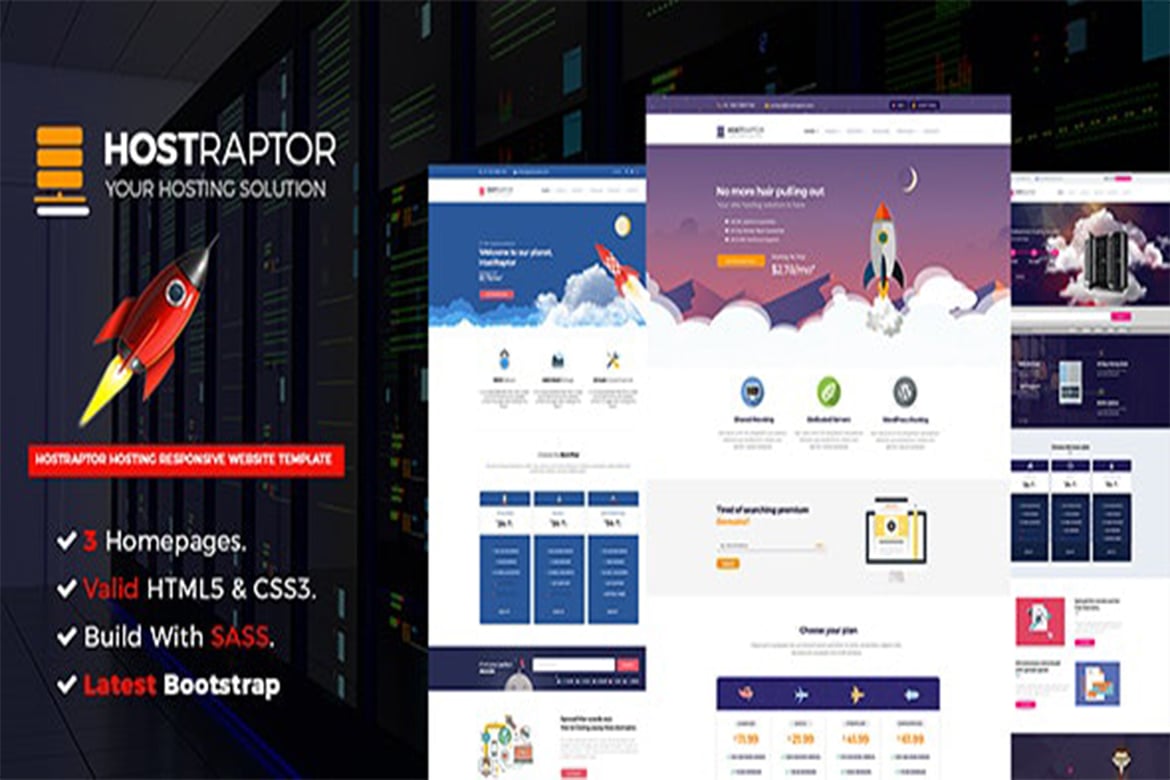 Template Website Host Raptor - Solusi Hosting Terbaik