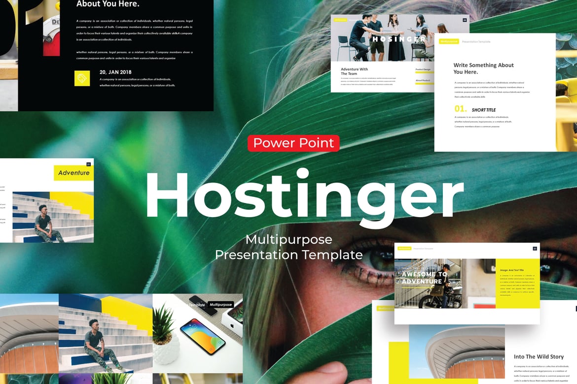 Template PowerPoint Hostinger - Solusi Presentasi Serbaguna