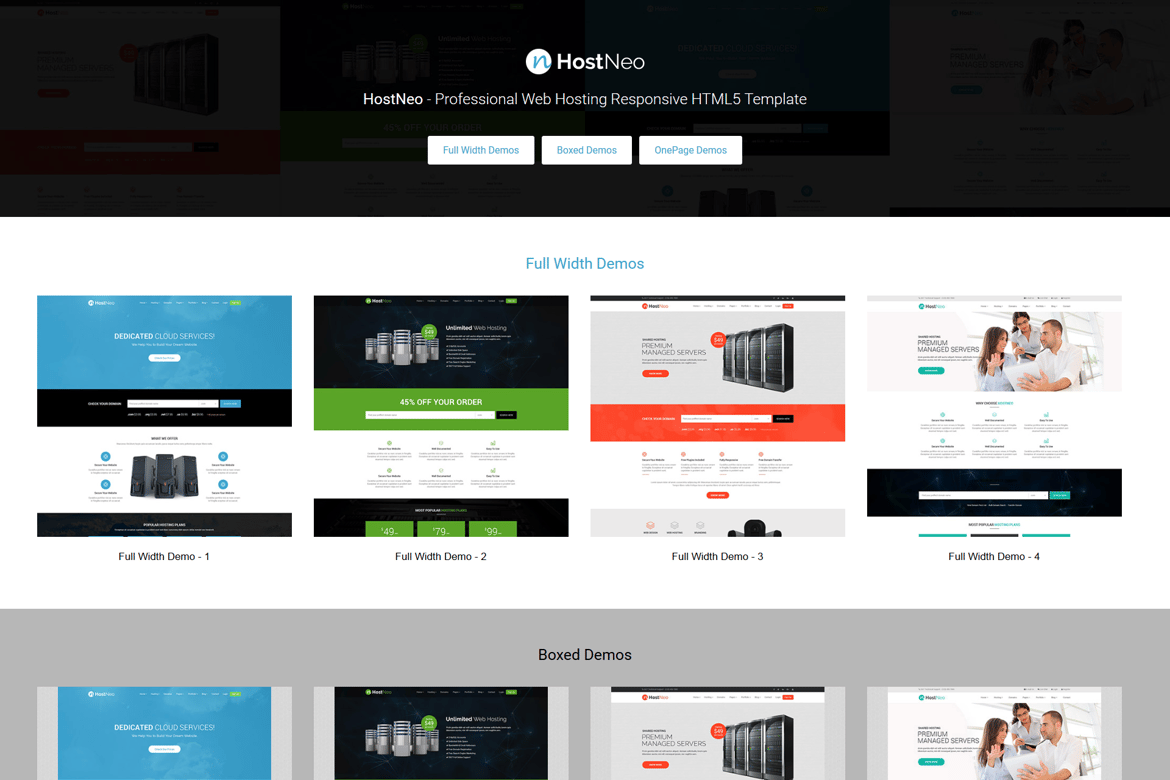HostNeo - Template Website Hosting Responsif yang Modern