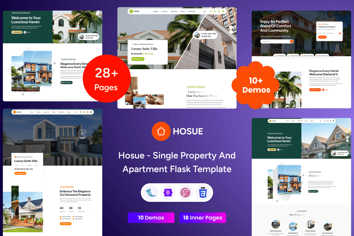 Template Website Hosue - Solusi Sempurna untuk Properti dan Apartemen Satu Halaman