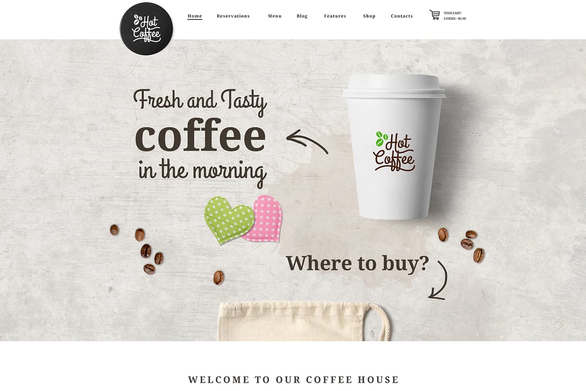 Template Website Stylish untuk Kedai Kopi Anda