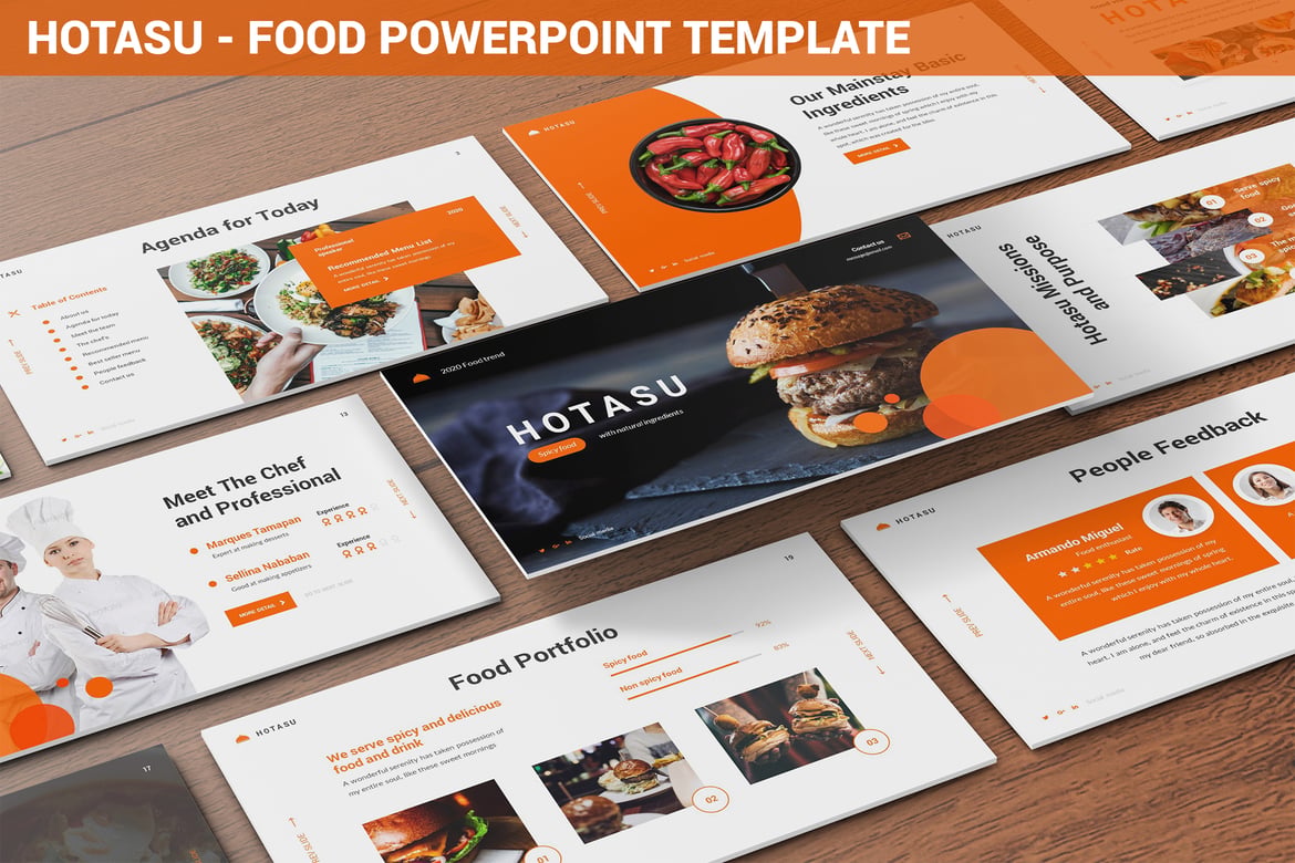 Template Presentasi Makanan Hotasu - Kreatif dan Modern