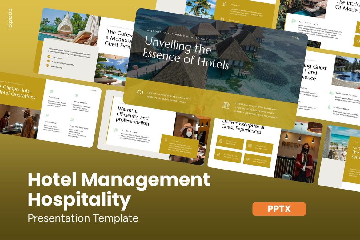 Template Presentasi PowerPoint Manajemen Hotel dan Perhotelan