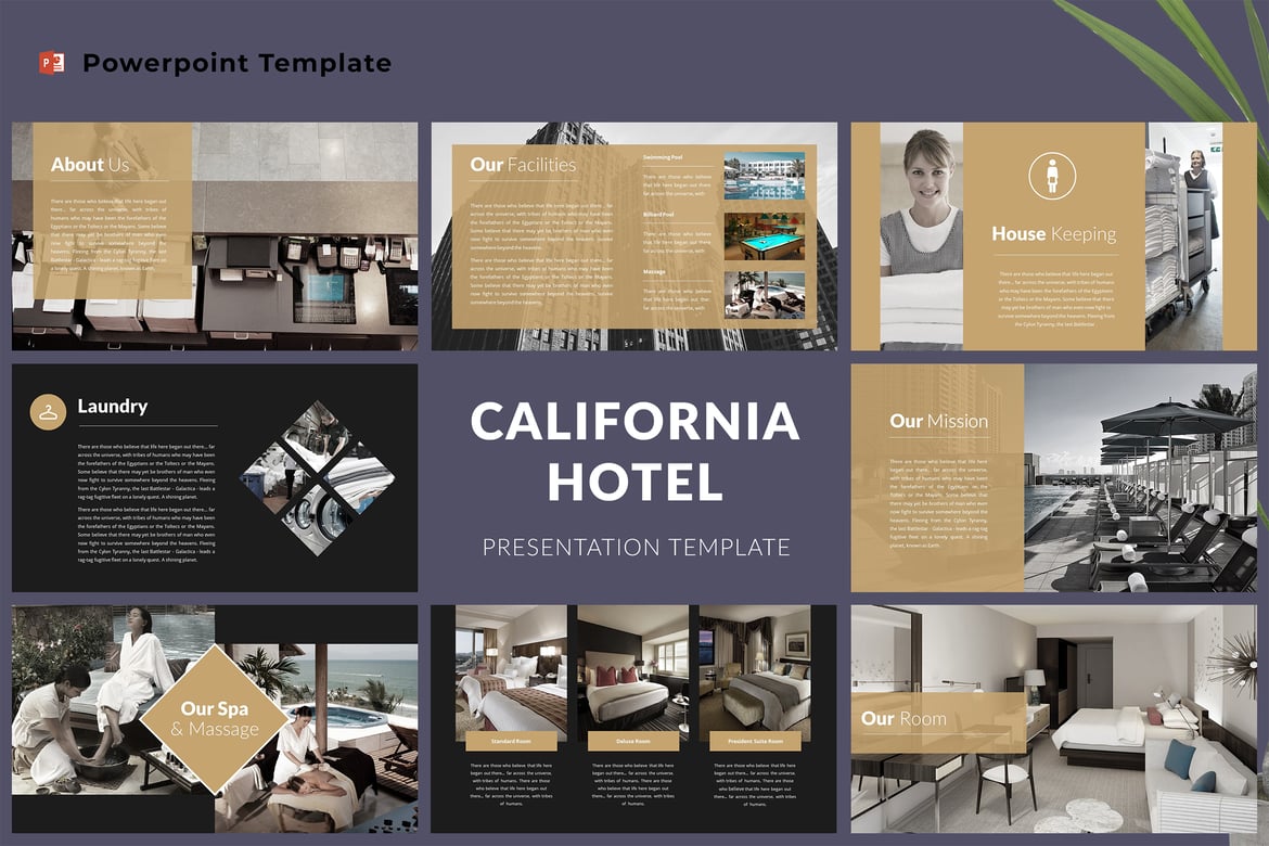 Template Presentasi Powerpoint Hotel yang Menarik dan Profesional