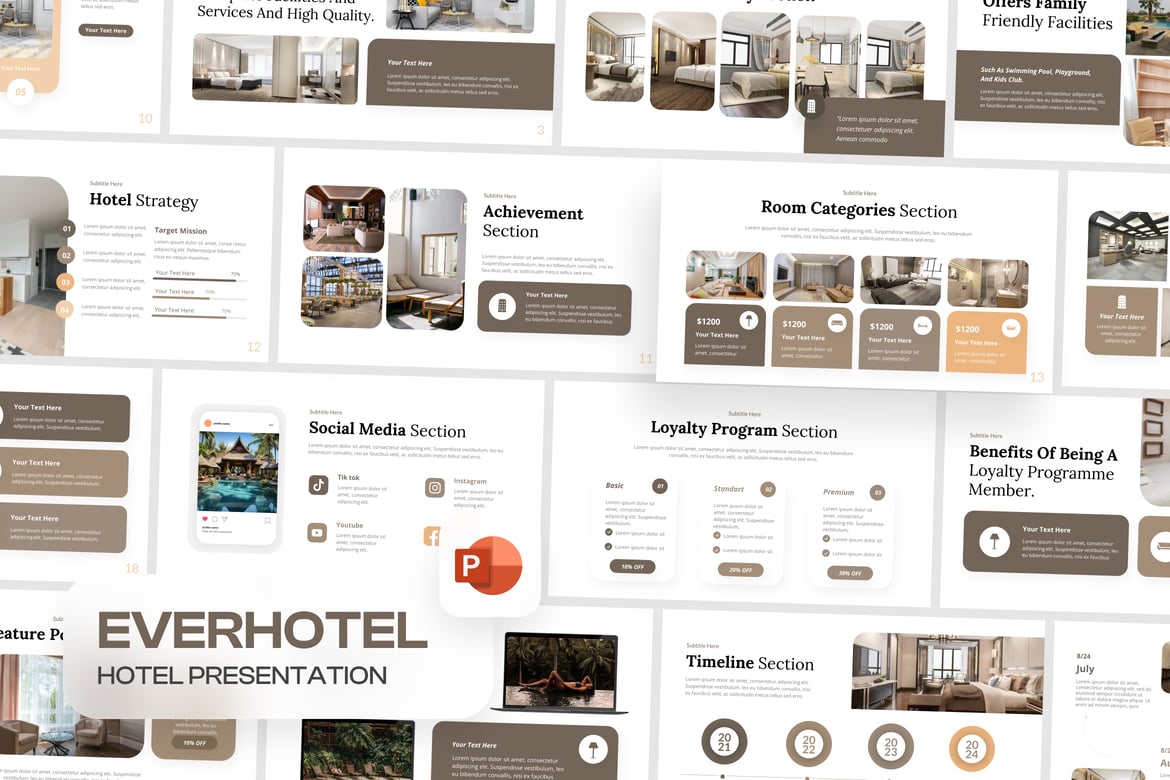 Template PowerPoint Hotel yang Modern dan Menarik