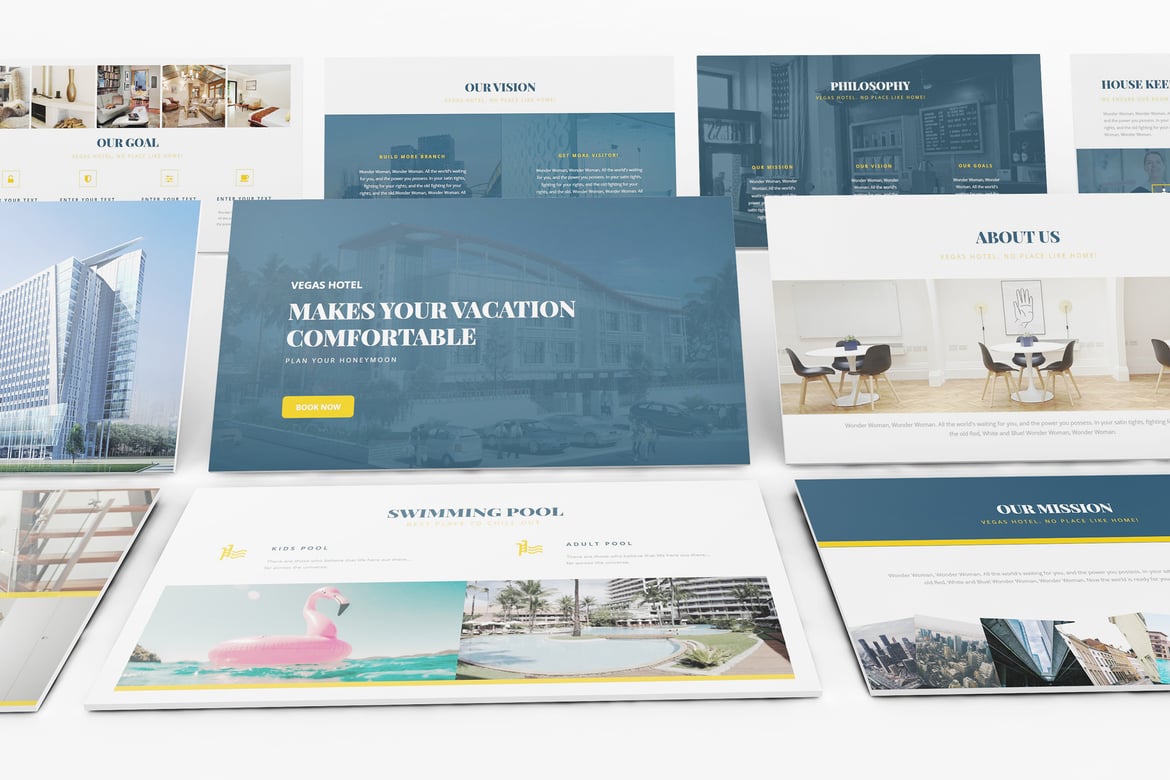 Template Powerpoint Hotel Vegas yang Menarik dan Profesional
