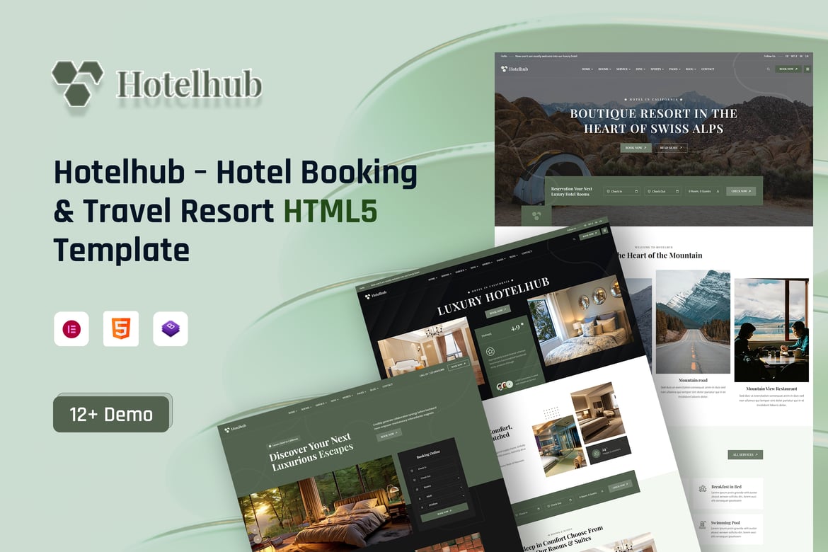 Hotelhub – Template Website Pemesanan Hotel dan Resor Mewah