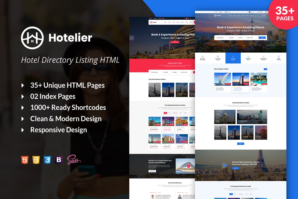 Template Website Direktori Hotel Profesional dan Responsif
