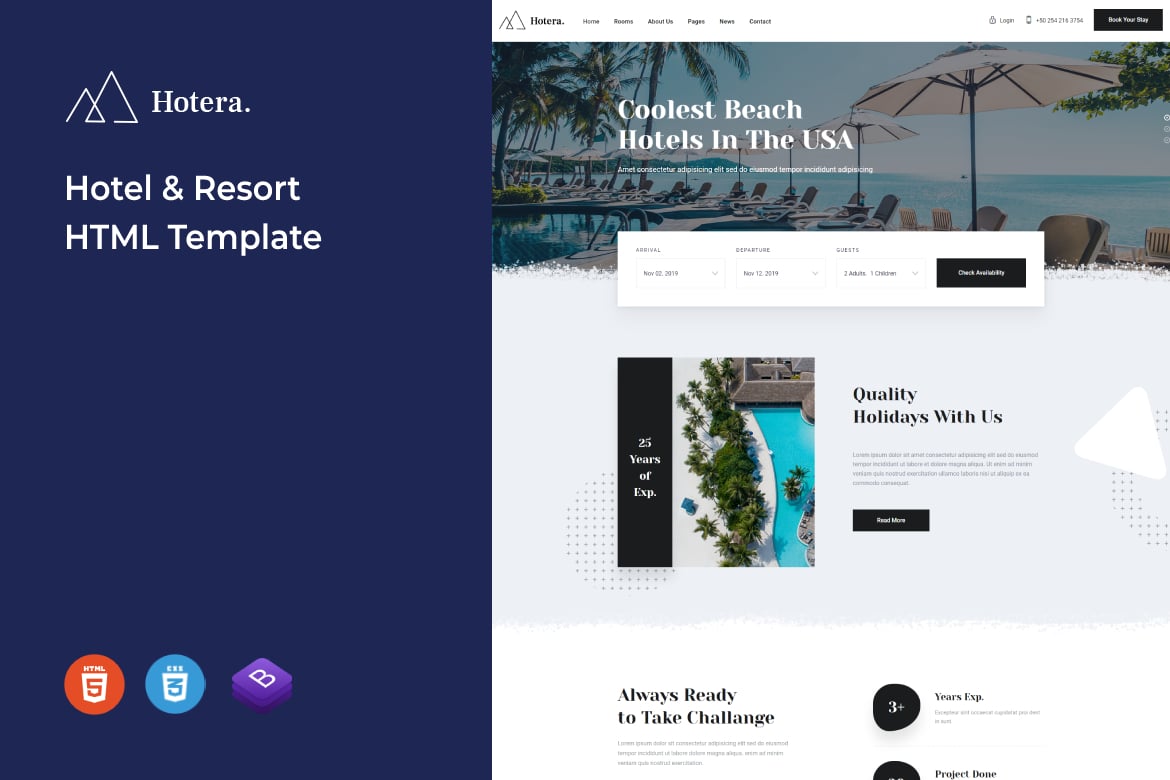 Hotera - Template Website Hotel dan Resort yang Menawan