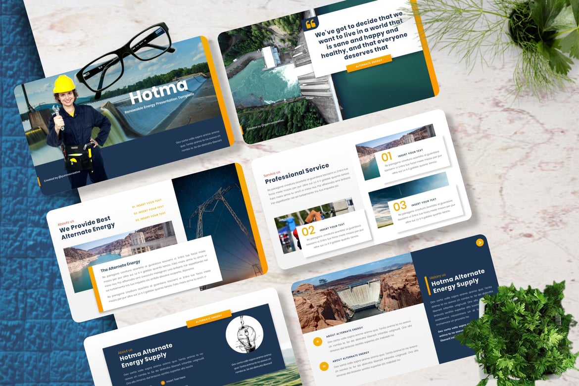 Template Powerpoint Hotma - Solusi Presentasi Energi Alternatif