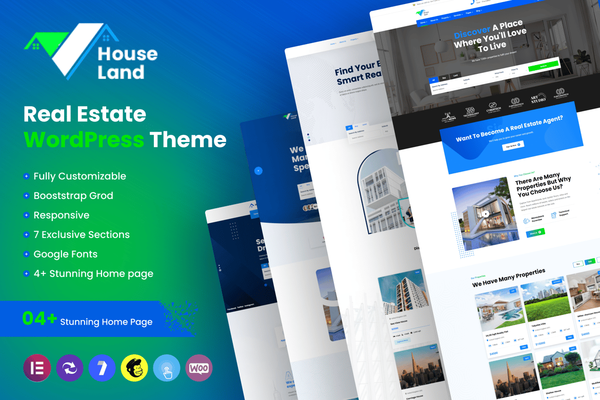 Houseland - Tema WordPress Real Estate Terbaik untuk Bisnis Anda
