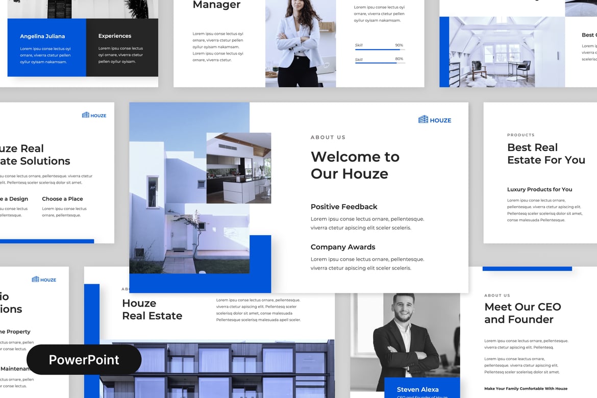 Template PowerPoint Houze - Solusi Presentasi Real Estat yang Profesional