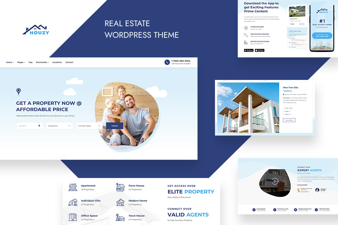 Houzy - Tema WordPress Properti yang Responsif dan Modern